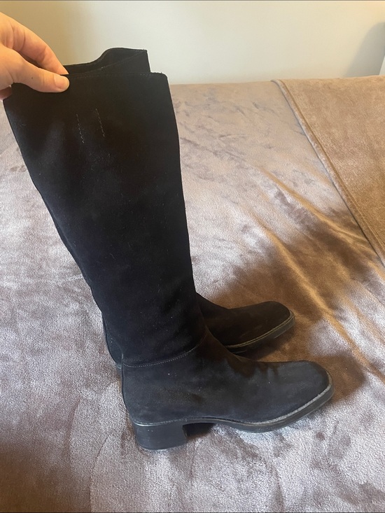 Prada Shoes - Prada Black Suede knee high Boots